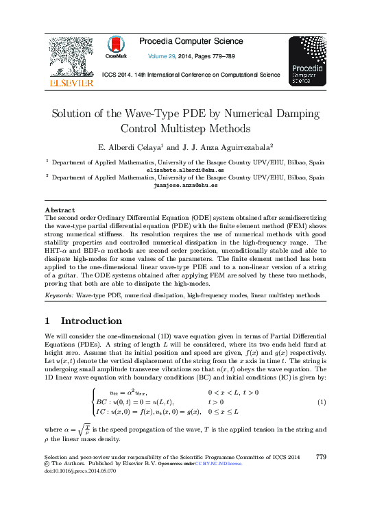 (PDF) Numerical Damping in Wave-type PDE Solutions