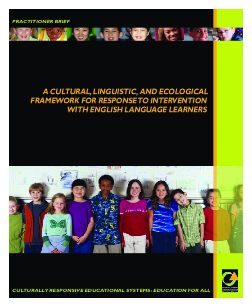 (PDF) A Cultural, linguistic, And ECological Framework for Response to ...