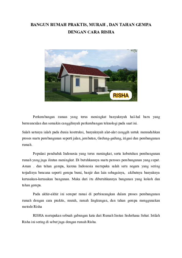 (DOC) ARTIKEL RUMAH RISHA