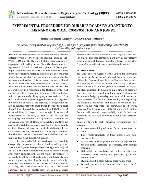 (PDF) IRJET- International Research Journal of Engineering and ...