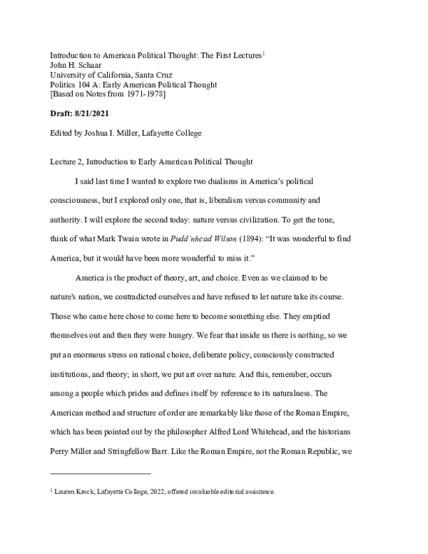 (PDF) John H. Schaar, 