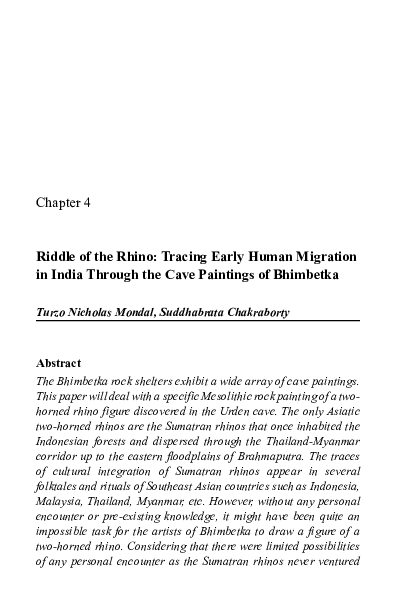 (PDF) Riddle of the Rhino: Tracing Early Human Migration in India ...