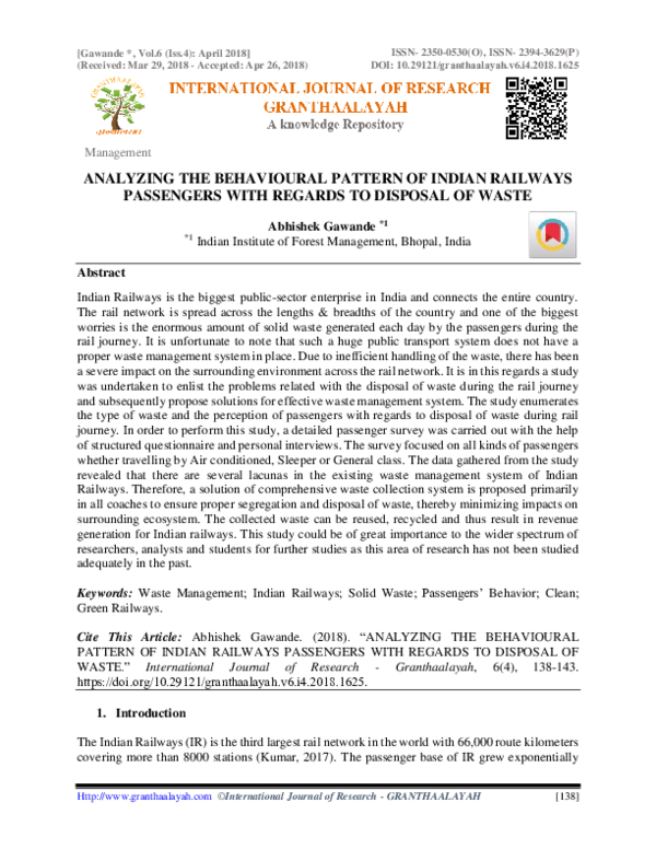 Literature review on indian railways image