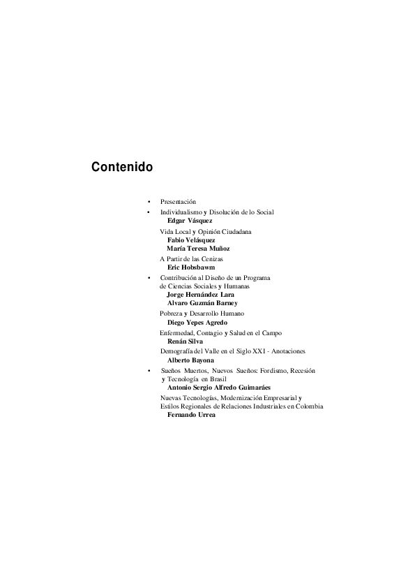 Individualismo y disolución de lo social