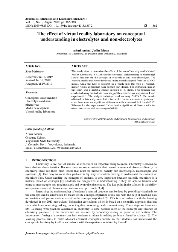 (PDF) The effect of virtual reality laboratory on conceptual ...