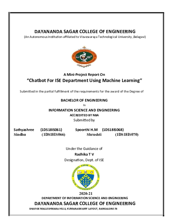 (DOC) Miniproject 6th sem Final Report