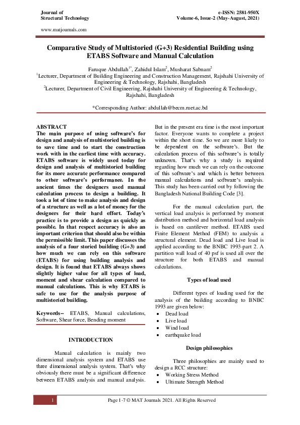 (PDF) Comparative Study of Multistoried (G+3) Residential Building ...