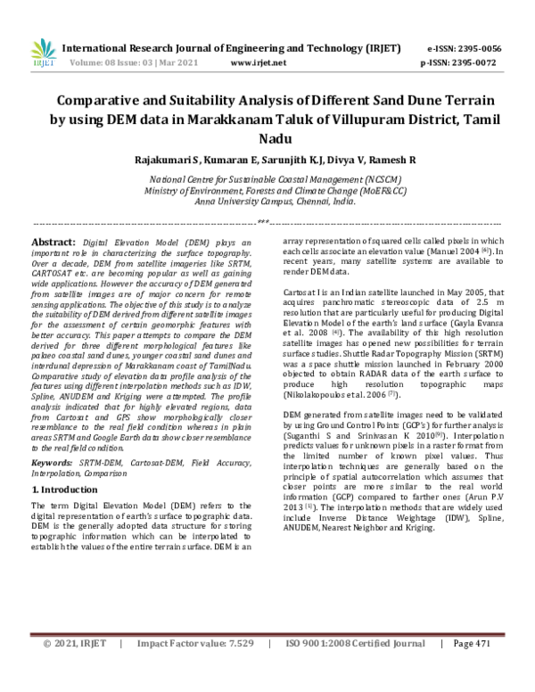 (PDF) IRJET- Comparative and Suitability Analysis of Different Sand ...