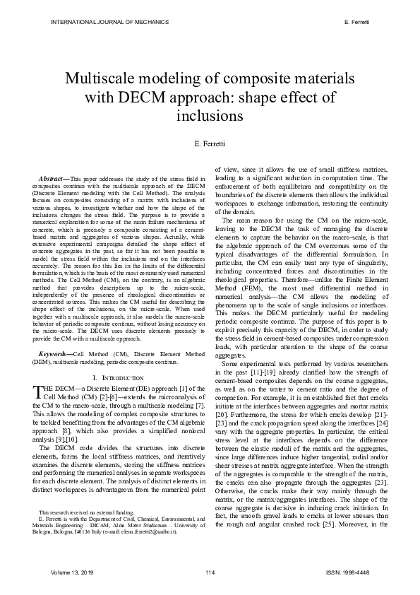 (PDF) Multiscale modeling of composite materials with DECM approach ...