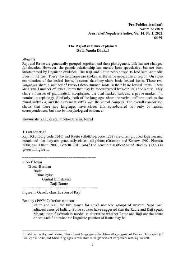 (PDF) The RajiRaute link explained