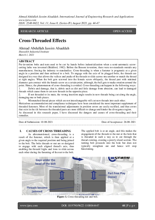 (PDF) Cross-Threaded Effects