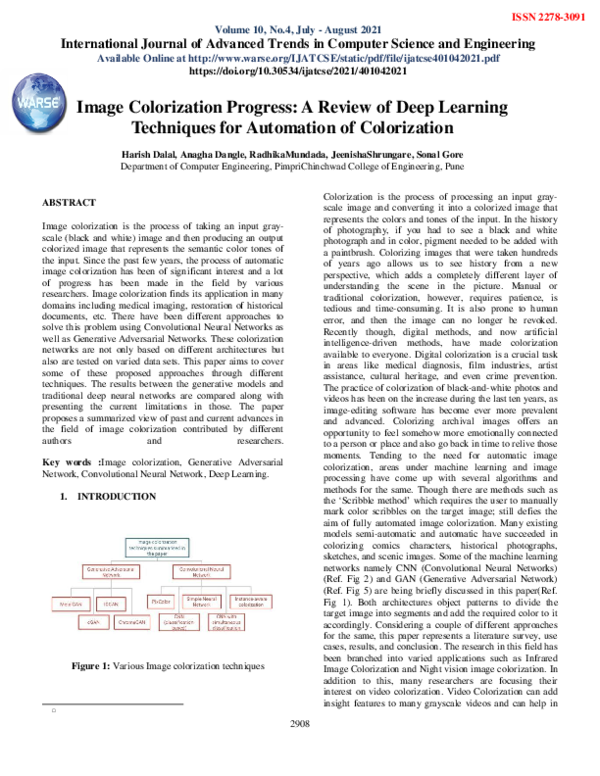 (PDF) Image Colorization Progress: A Review of Deep Learning Techniques ...