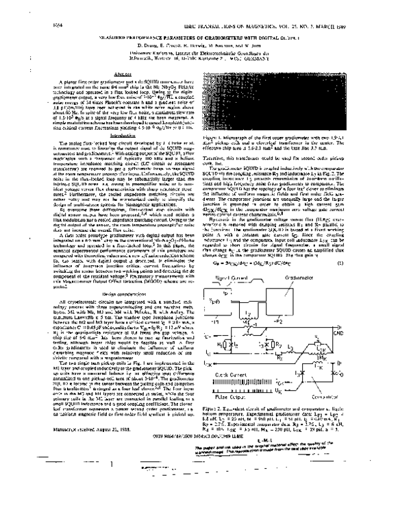 (PDF) Measured performance parameters of gradiometers with digital output