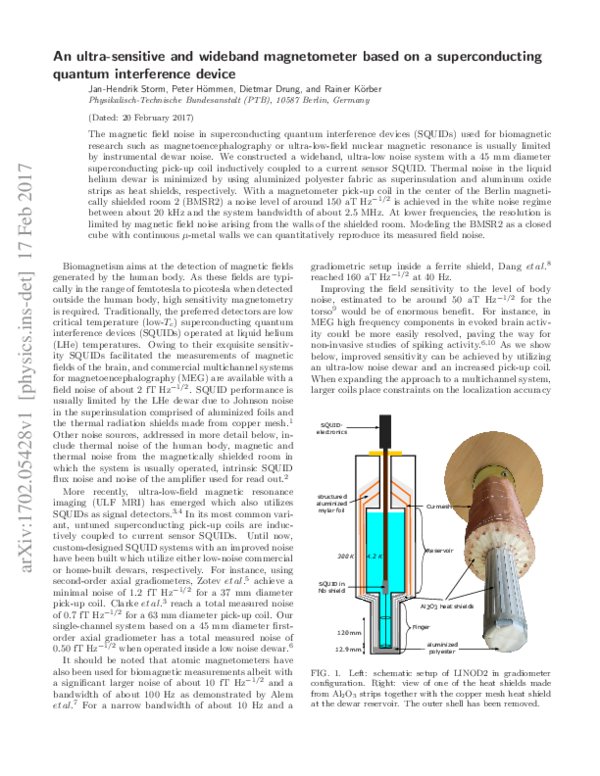 (PDF) An ultra-sensitive and wideband magnetometer based on a ...