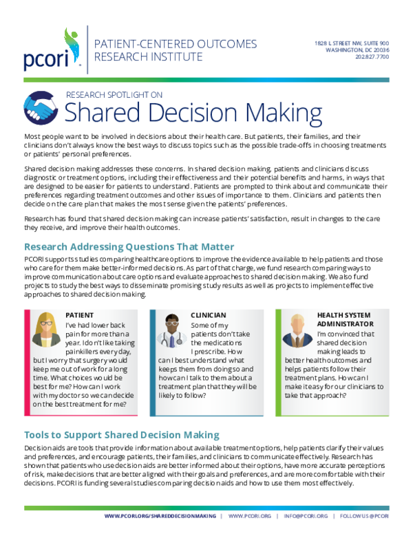 (PDF) Shared Decision Making