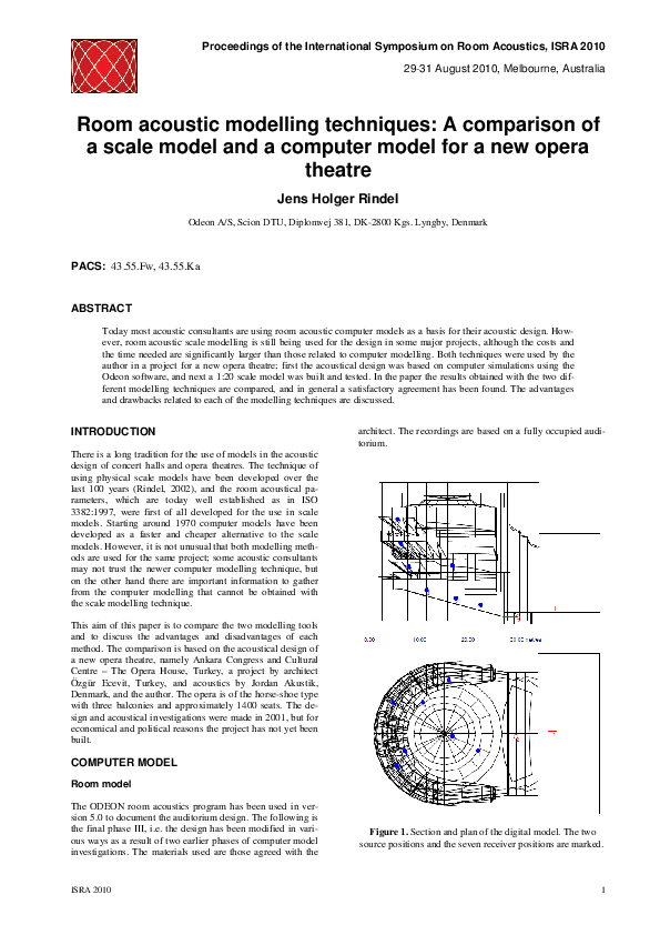 (PDF) Room Acoustic Modelling Techniques: A Comparison of a Scale Model ...