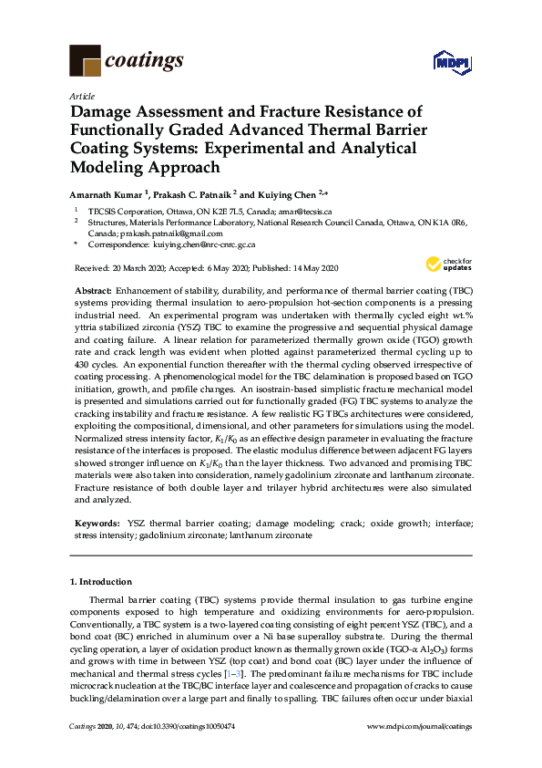 (PDF) Damage Assessment and Fracture Resistance of Functionally Graded ...