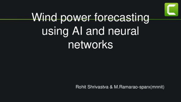 (PDF) Wind power forecasting using AI and neural networks