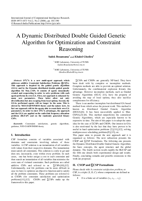 (PDF) A Dynamic Distributed Double Guided Genetic Algorithm for ...