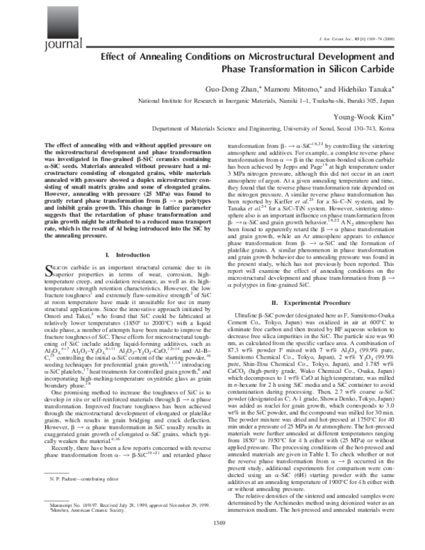 (PDF) Effect of Annealing Conditions on Microstructural Development and ...