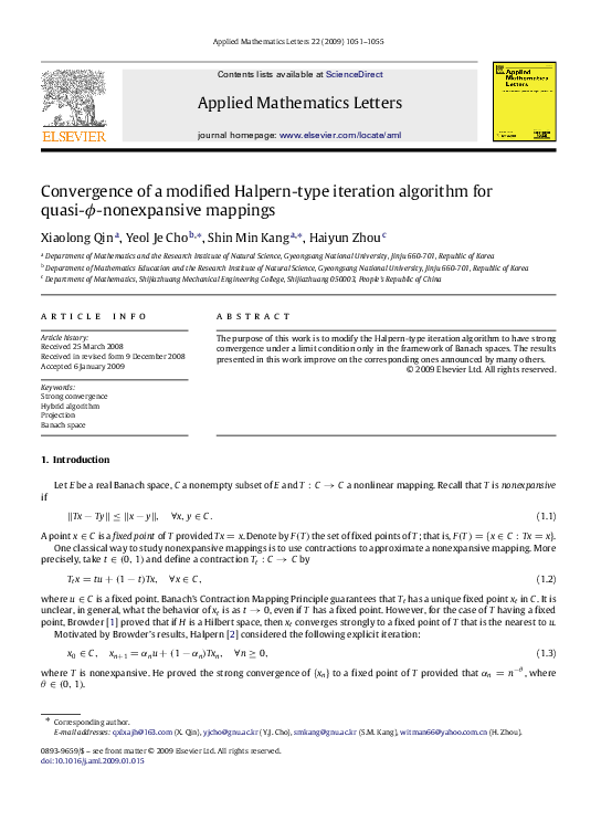 (PDF) Convergence of a modified Halpern-type iteration algorithm for ...