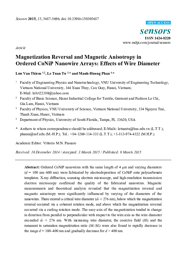 (PDF) Magnetization reversal and magnetic anisotropy in patterned Co/Pd ...