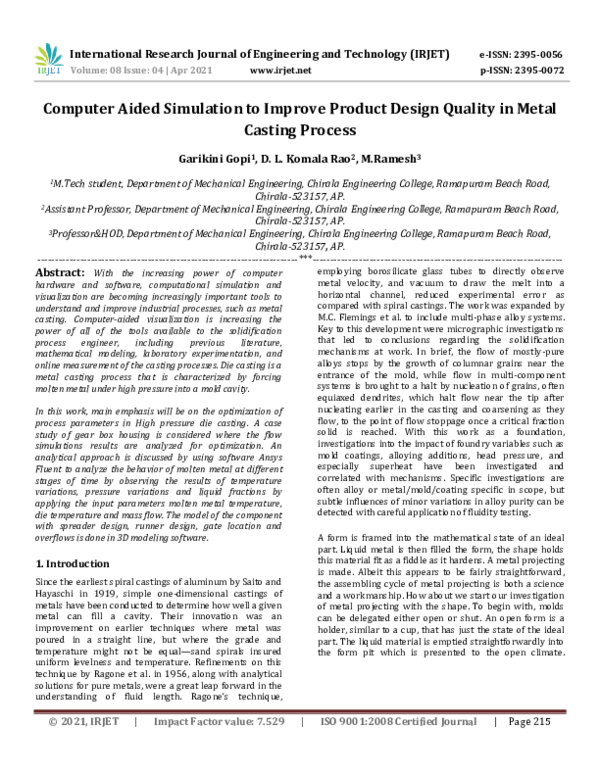 (PDF) IRJET- Computer Aided Simulation to Improve Product Design ...