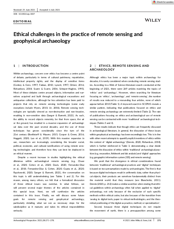 (PDF) Ethical challenges in the practice of remote sensing and ...
