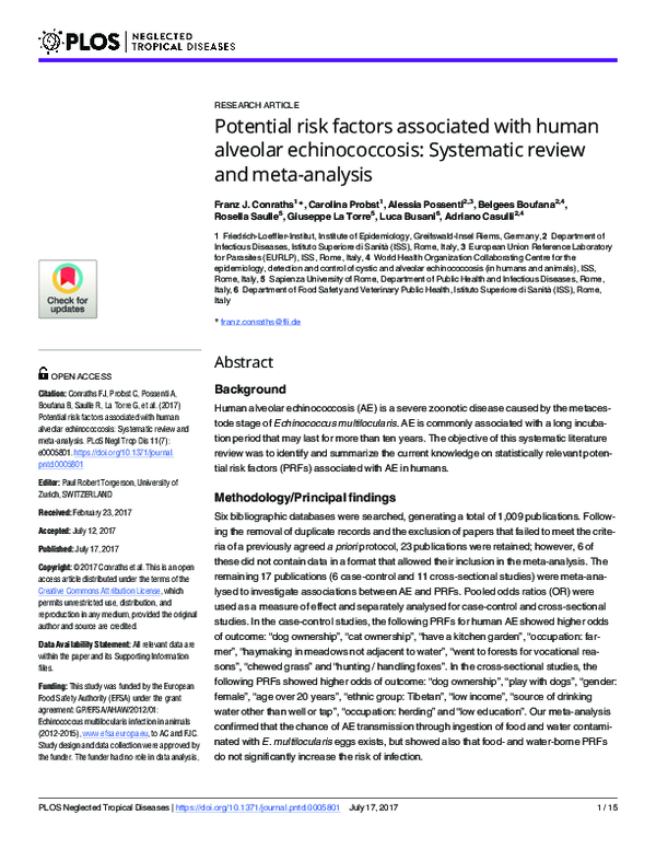 (PDF) Potential risk factors associated with human alveolar ...