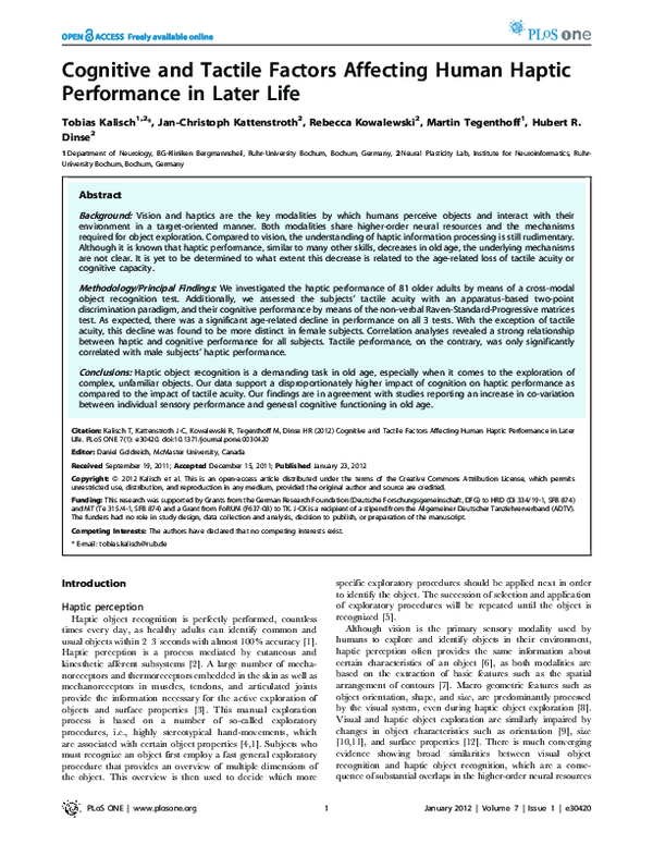 (PDF) Cognitive and Tactile Factors Affecting Human Haptic Performance ...