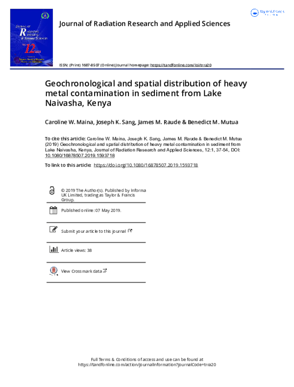 (PDF) Geochronological and spatial distribution of heavy metal ...