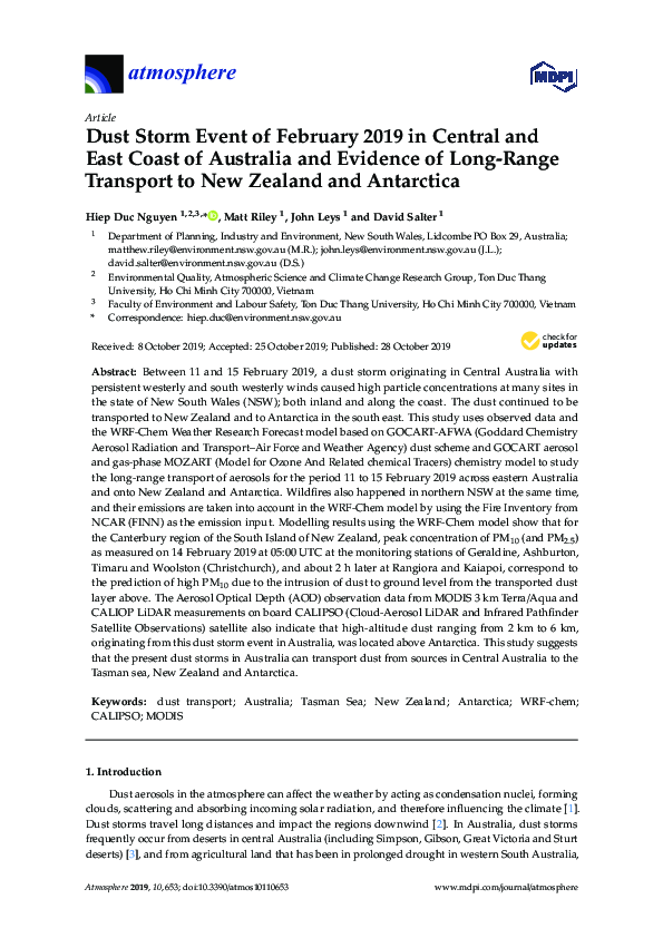(PDF) Dust Storm Event of February 2019 in Central and East Coast of ...