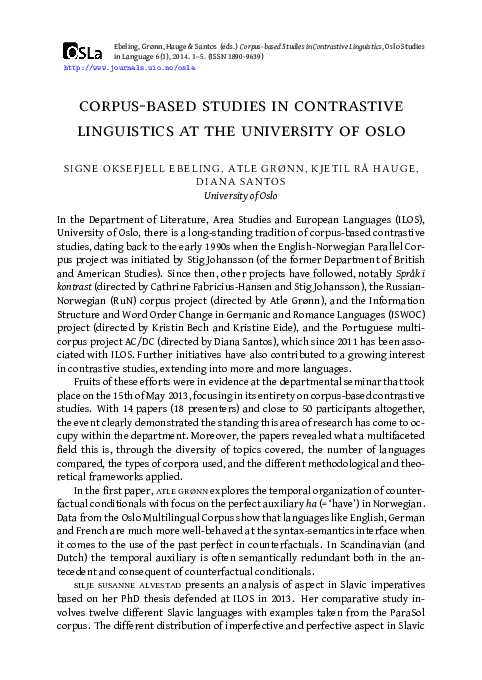 (PDF) Corpus-based Studies in Contrastive Linguistics at the University ...