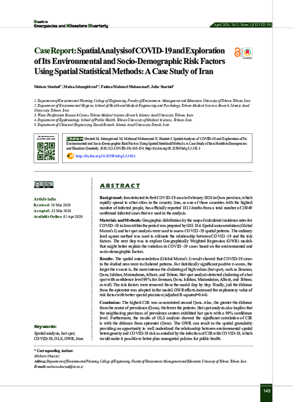 (PDF) Spatial Analysis of COVID-19 and Exploration of Its Environmental ...
