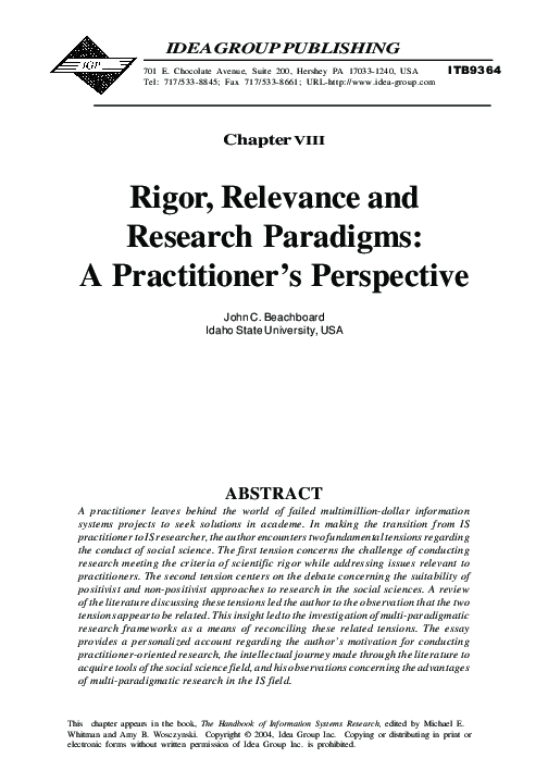 Rigor in quantitative research picture