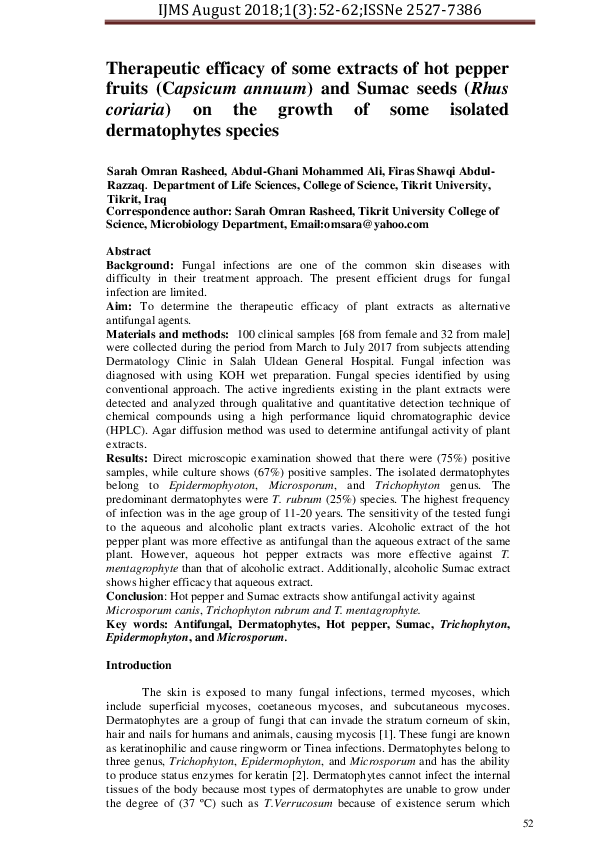 (PDF) Therapeutic efficacy of some extracts of hot pepper fruits ...