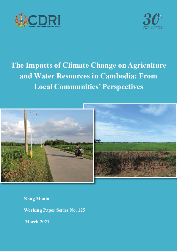 (PDF) The Impacts of Climate Change on Agriculture and Water Resources ...
