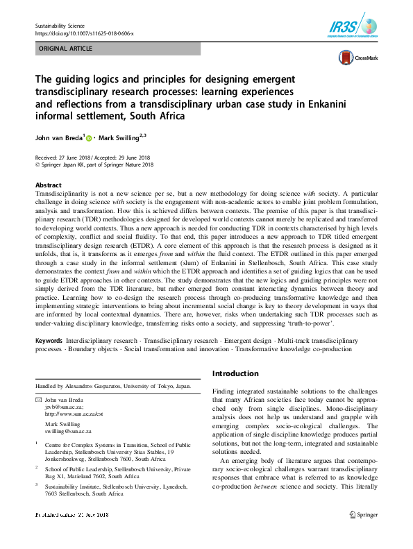 (PDF) The guiding logics and principles for designing emergent ...