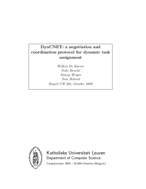 (PDF) DynCNET: a negotiation and coordination protocol for dynamic task ...