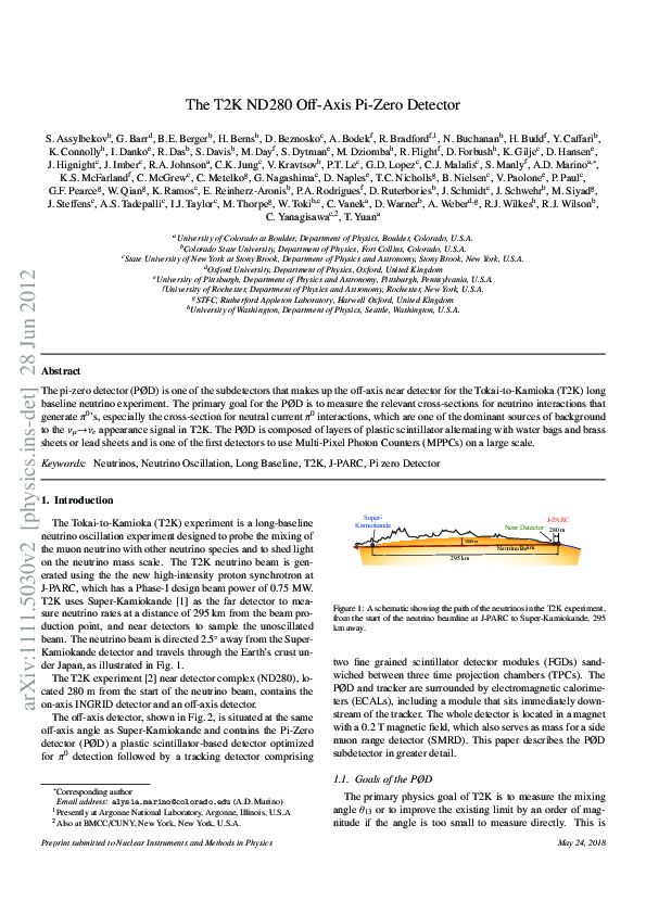  PDF The T2K ND280 Off axis Pi zero Detector Chiaki Yanagisawa 