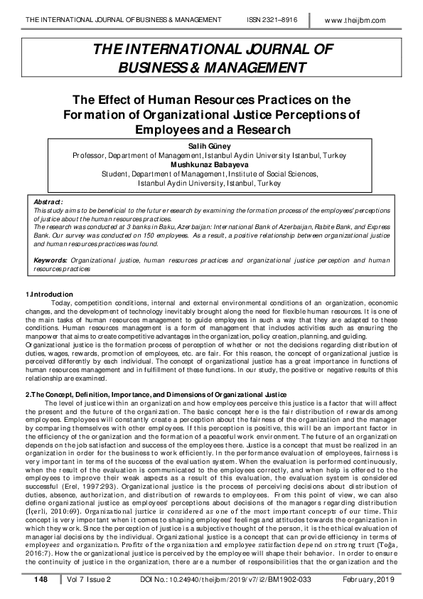 (PDF) The Effect of Human Resources Practices on the Formation of ...