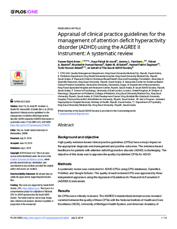 (PDF) Appraisal of clinical practice guidelines for the management of ...