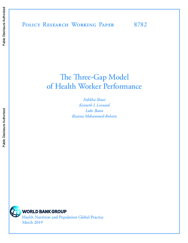 (PDF) The Three-Gap Model of Health Worker Performance