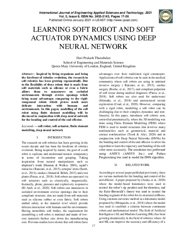 (PDF) Learning Soft Robot and Soft Actuator Dynamics Using Deep Neural ...