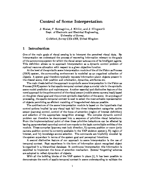 (PDF) 20. Control of Scene Interpretation