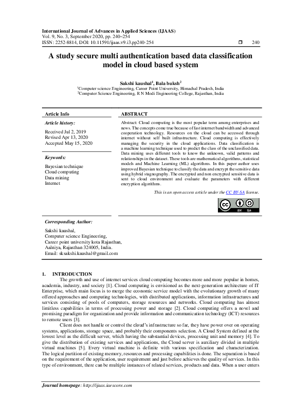 (PDF) A study secure multi authentication based data classification ...