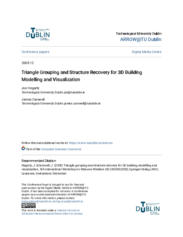 (PDF) Triangle Grouping and Structure Recovery for 3D Building ...
