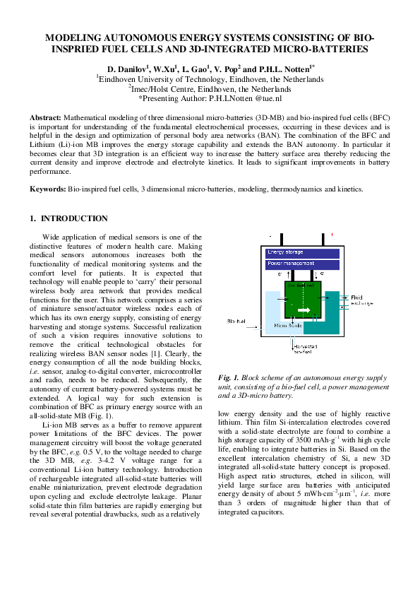 (PDF) Modeling Autonomous Energy Systems Consisting of Bio-inspired ...
