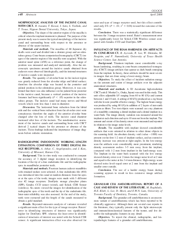 (PDF) Radiographic Endodontic Working Length Estimation: Comparison of ...