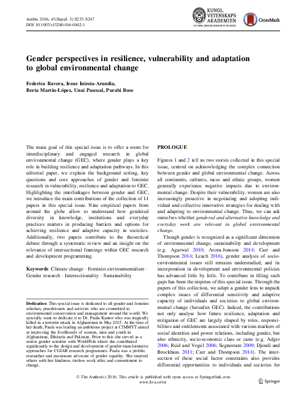(PDF) Gender perspectives in resilience, vulnerability and adaptation ...